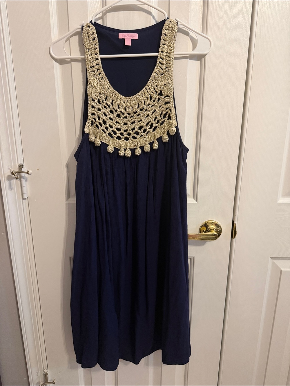 Lilly Pulitzer Rachelle Flowy Crinkle Gauze Dress, Size Large